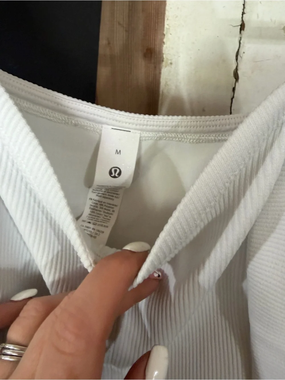 Lululemon – Ribbed Softstreme Sweetheart Tank Top – Light Vapor – Sz. M